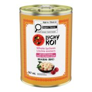 Litchis entiers dans un sirop léger