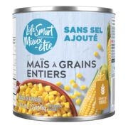 Maïs en grains entiers sans sel ajouté en conserve