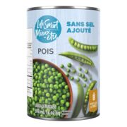 Petits pois en conserve sans sel ajouté