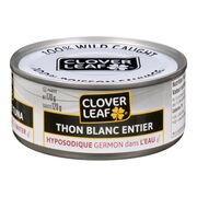 Thon blanc entier réduit en sodium dans l'eau