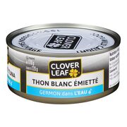 Thon blanc émietté dans l'eau
