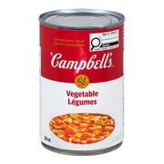 Soupe aux légumes condensée avec pâtes alphabet