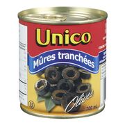 Olives mûres tranchées