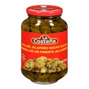 Rondelles de piments jalapeños marinées
