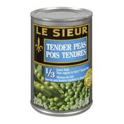 Pois verts avec 1/3 moins de sel