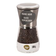 Poivre noir en grains en moulin