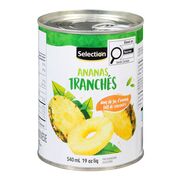 Tranches d'ananas dans du jus d'ananas