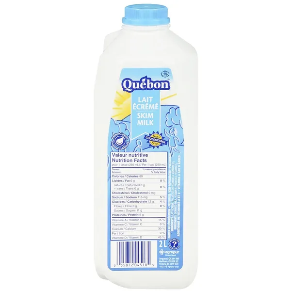 Lait 0% sans gras écrémé (2L)