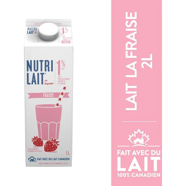 Lait à la fraise