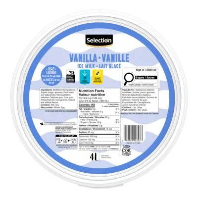 Lait glacé à la vanille