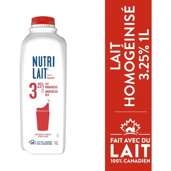 Lait homogénéisé