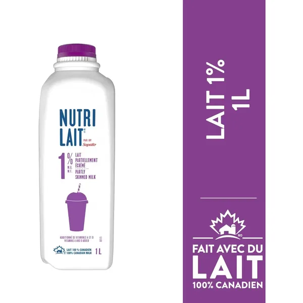 Lait partiellement écrémé 1 %