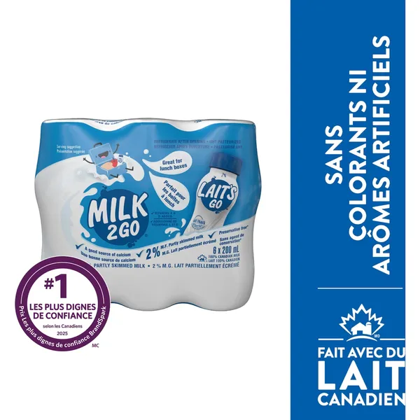 Lait partiellement écrémé 2 %
