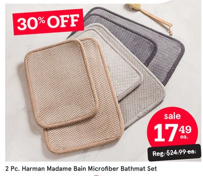 2 Pc. Harman Madame Bain Microfiber Bathmat Set