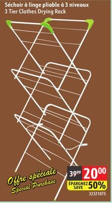 3 Tier Clothes Drying Rack