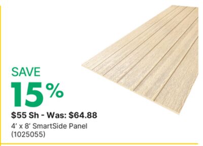 4' x 8' SmartSide Panel