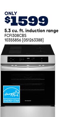 5.3 cu. ft. induction range