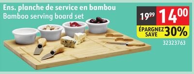 Bamboo serving board set