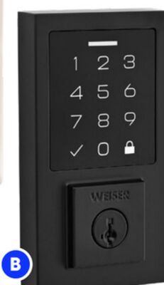 Black finish "Smartcode" electronic locks