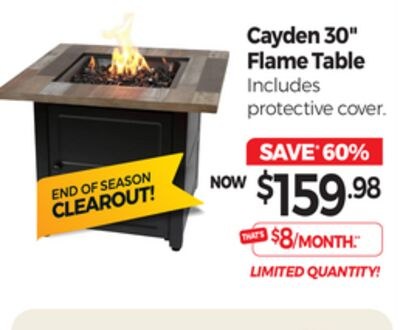 Cayden 30" Flame Table