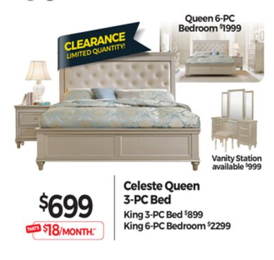 Celeste Queen 3-PC Bed