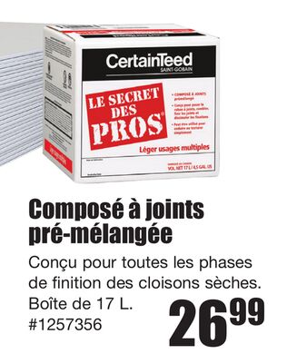 Certainteed Composé à joints pré-mélangée