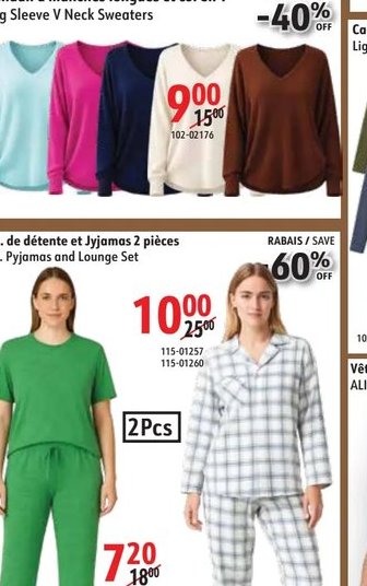 Ensemble pyjama vert 2 pièces
