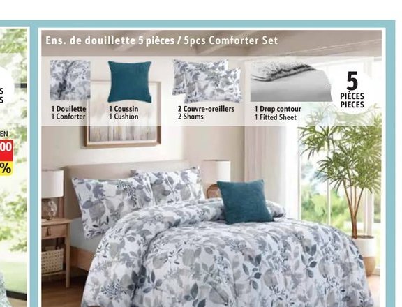 IRIS Ensemble de douillette 5 pièces