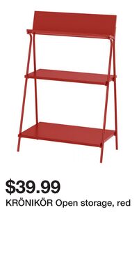 KRÖNIKÖR Open storage, red