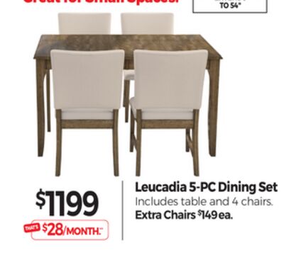 Leucadia 5-PC Dining Set