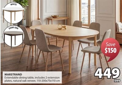 MARSTRAND Extendable dining table