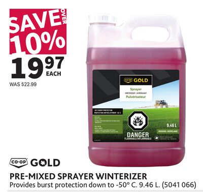 PRE-MIXED SPRAYER WINTERIZER