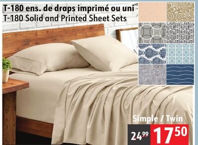 T-180 Solid and Printed Sheet Sets
