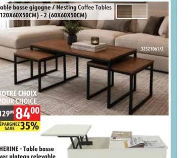Table basse siègnonne / Nesting Coffee Tables