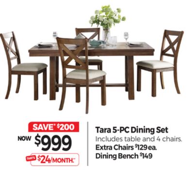 Tara 5-PC Dining Set