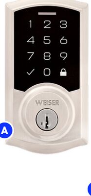 WEISER "Smartcode" electronic locks, Satin nickel