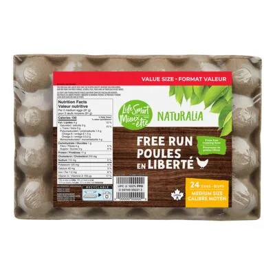 Oeufs moyens de poules en liberté