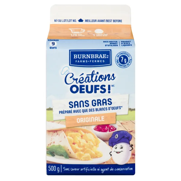 Œufs liquides saveur originale sans gras