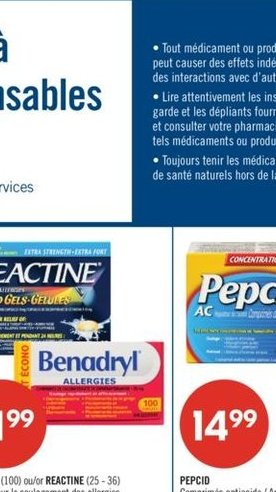 Reactine Comprimés