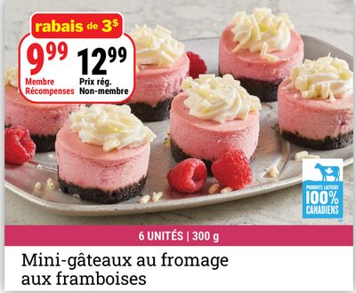 Mini-gâteaux au fromage aux framboises