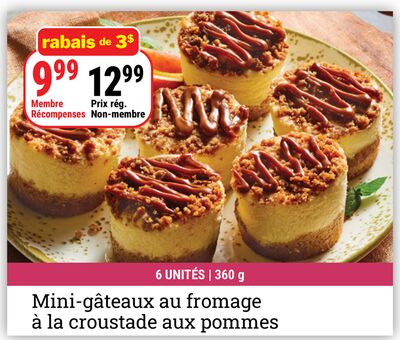 Mini-gâteaux au fromage à la croustade aux pommes