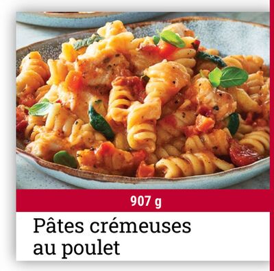 Pâtes crémeuses au poulet