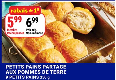 PETITS PAINS PARTAGE AUX POMMES DE TERRE