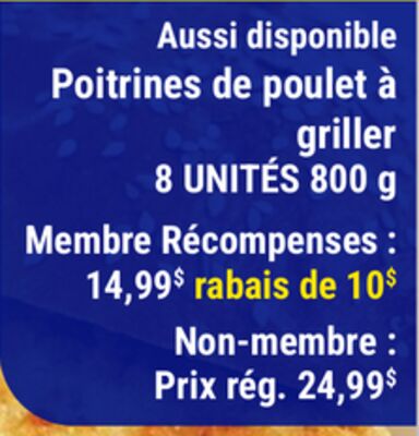 Poitrines de poulet à griller