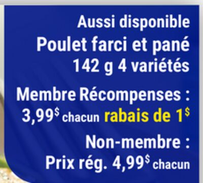 Poulet farci et pané