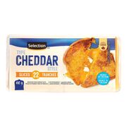 Tranches de produit de fromage fondu style cheddar