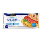 Fromage cheddar tranché sans gras