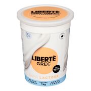 Yogourt nature sans lactose 0%