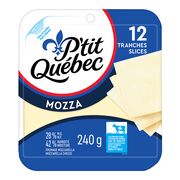 Tranches de fromage mozzarella