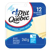 Fromage cheddar très doux en tranches